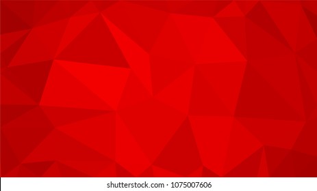 Red polygonal illustration background. Low poly style