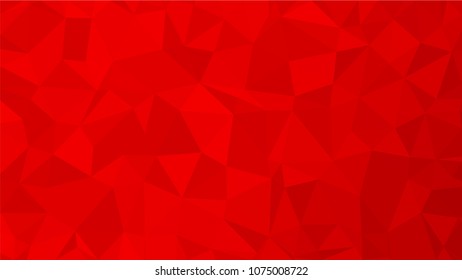 Red polygonal illustration background. Low poly style