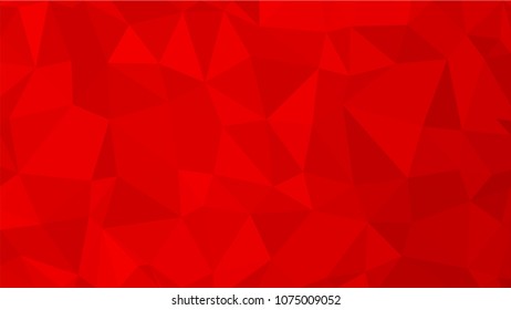 Red polygonal illustration background. Low poly style