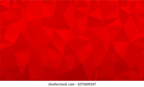 Red polygonal illustration background. Low poly style