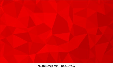 Red polygonal illustration background. Low poly style