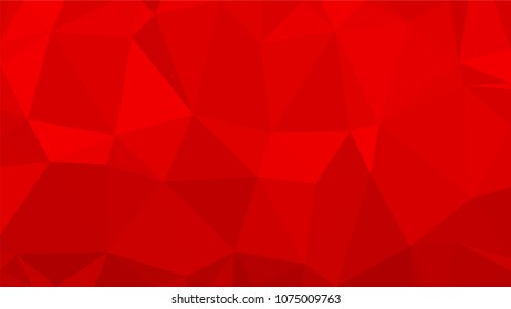 Red polygonal illustration background. Low poly style