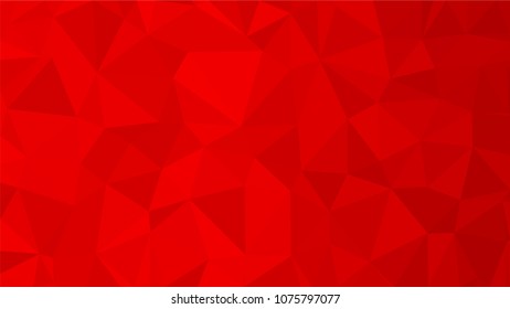 Red polygonal illustration background. Low poly style