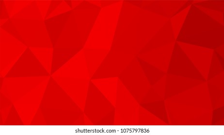 Red polygonal illustration background. Low poly style