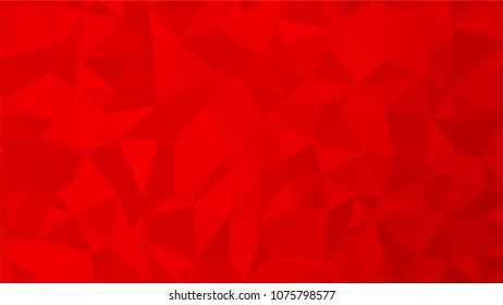 Red polygonal illustration background. Low poly style