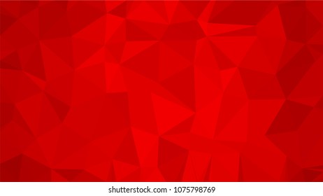 Red polygonal illustration background. Low poly style