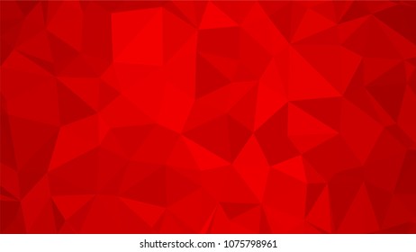 Red polygonal illustration background. Low poly style