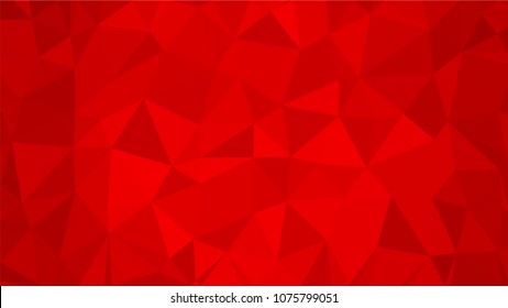 Red polygonal illustration background. Low poly style