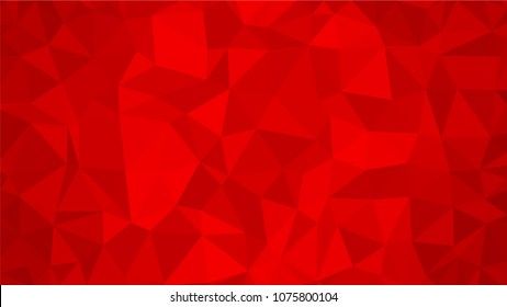 Red polygonal illustration background. Low poly style