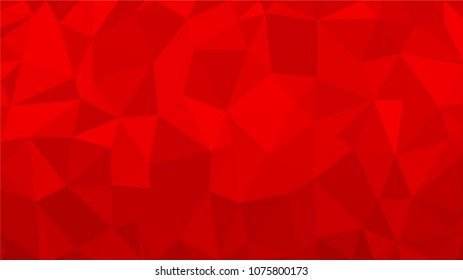 Red polygonal illustration background. Low poly style