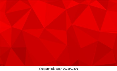 Red polygonal illustration background. Low poly style