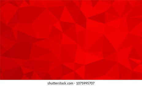 Red polygonal illustration background. Low poly style