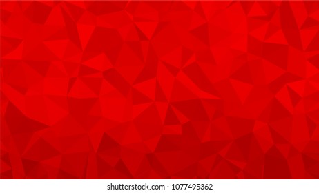 Red polygonal illustration background. Low poly style.