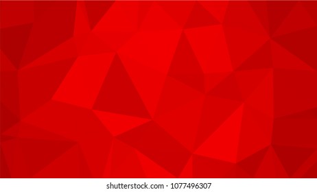 Red polygonal illustration background. Low poly style.