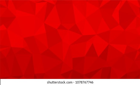 Red polygonal illustration background. Low poly style.