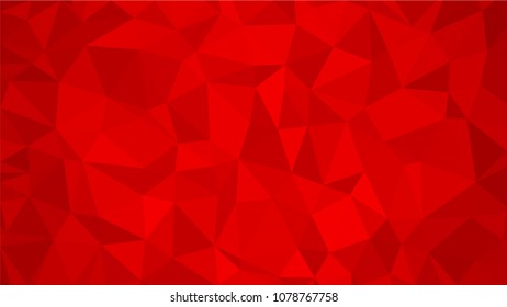 Red polygonal illustration background. Low poly style.