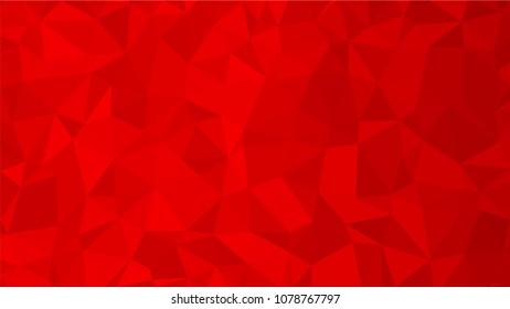 Red polygonal illustration background. Low poly style.