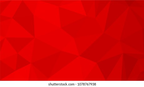 Red polygonal illustration background. Low poly style.