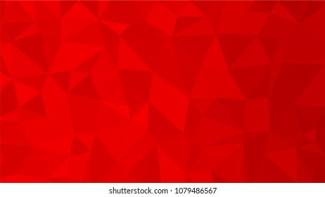 Red polygonal illustration background. Low poly style.