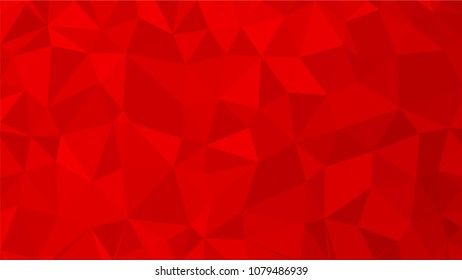 Red polygonal illustration background. Low poly style.