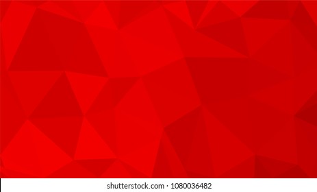 Red polygonal illustration background. Low poly style.