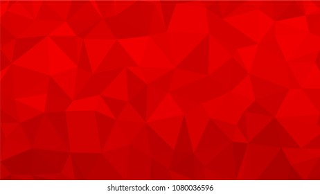 Red polygonal illustration background. Low poly style.