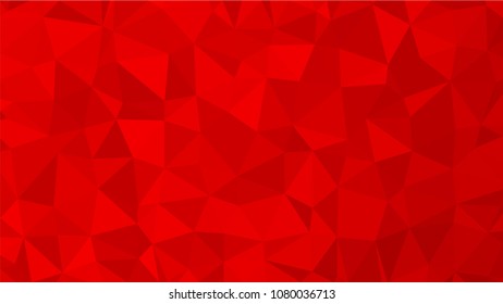 Red polygonal illustration background. Low poly style.