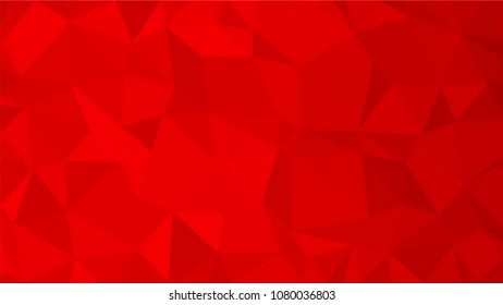 Red polygonal illustration background. Low poly style.