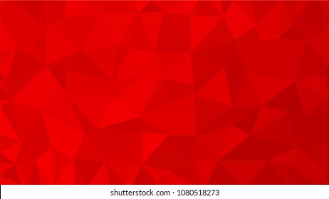 Red polygonal illustration background. Low poly style.