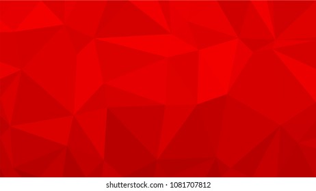Red polygonal illustration background. Low poly style.