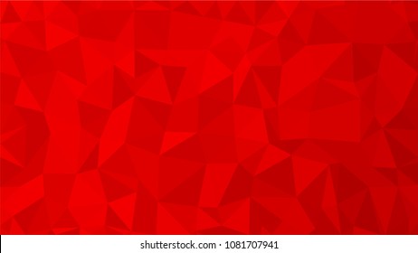 Red polygonal illustration background. Low poly style.