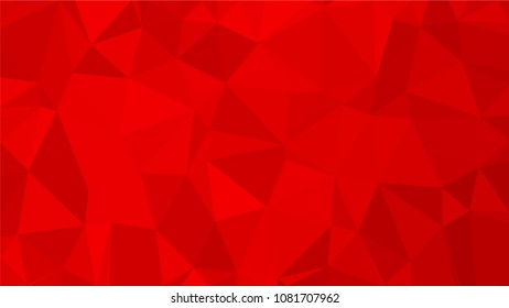 Red polygonal illustration background. Low poly style.