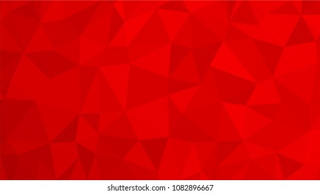 Red polygonal illustration background. Low poly style.