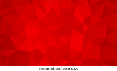 Red polygonal illustration background. Low poly style.