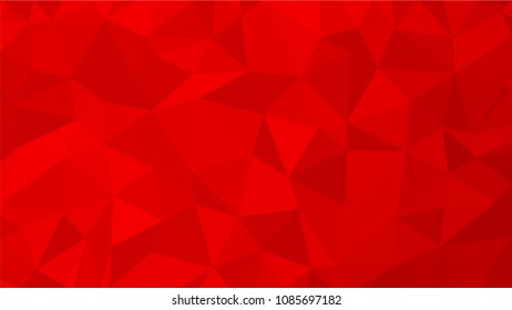 Red polygonal illustration background. Low poly style.