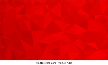 Red polygonal illustration background. Low poly style.