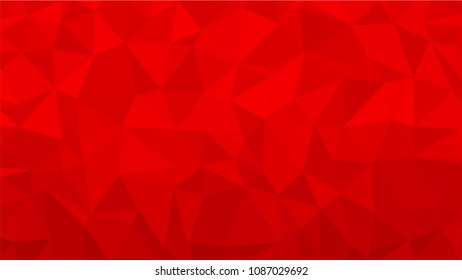 Red polygonal illustration background. Low poly style.