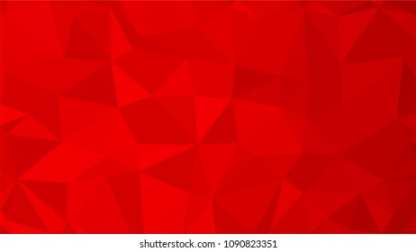 Red polygonal illustration background. Low poly style.