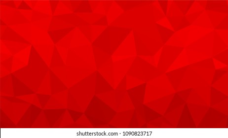 Red polygonal illustration background. Low poly style.