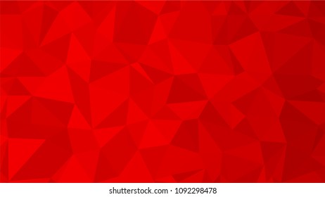 Red polygonal illustration background. Low poly style.