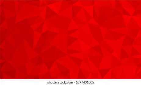 Red polygonal illustration background. Low poly style.