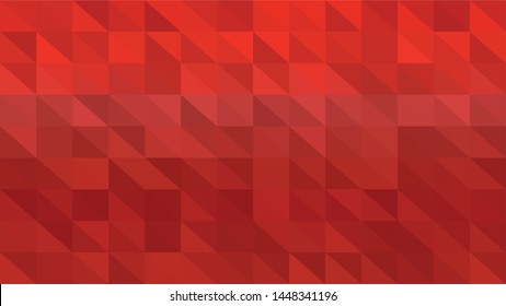 Red polygonal illustration background. Low poly style.