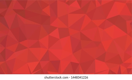 Red polygonal illustration background. Low poly style.