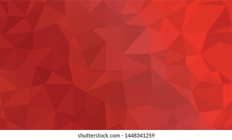 Red polygonal illustration background. Low poly style.