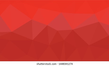 Red polygonal illustration background. Low poly style.
