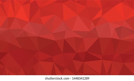 Red polygonal illustration background. Low poly style.
