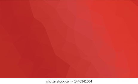 Red polygonal illustration background. Low poly style.