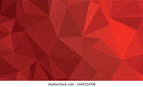 Red polygonal illustration background. Low poly style.