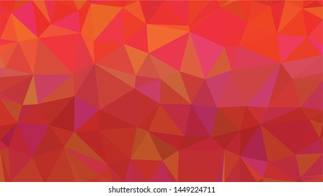Red polygonal illustration background. Low poly style.