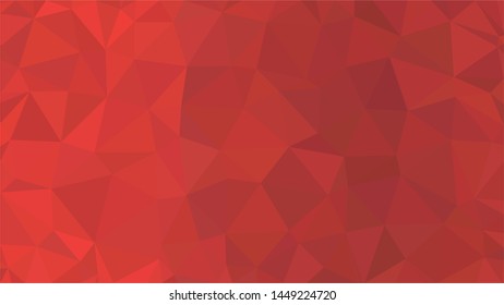 Red polygonal illustration background. Low poly style.